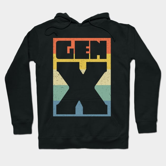 Generation X Gen X Retro 80s Hoodie by Delta V Art